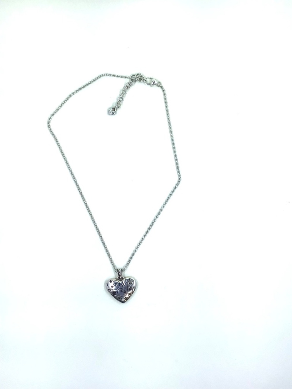 VINTAGE BRIGHTON 'LOVE MY COUNTRY' HEART PENDANT